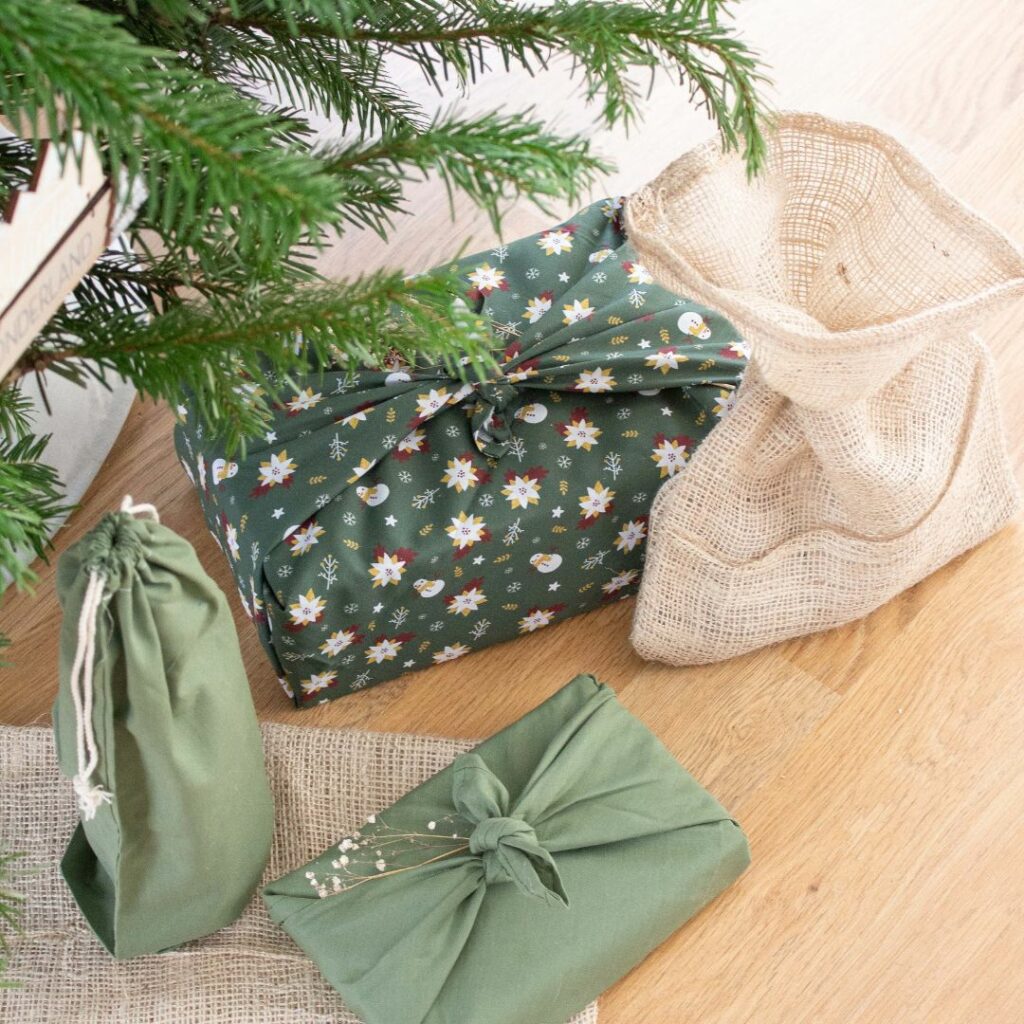 furoshiki noël 1 cadeaux emballages réutilisables Noël