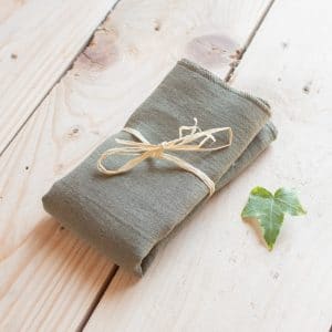 Lot de 2 serviettes de table en lin français