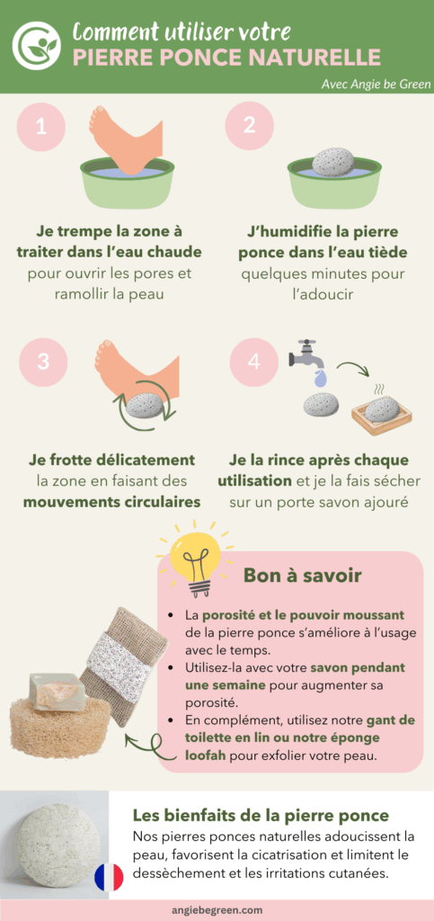 Comment utiliser votre pierre ponce naturelle ? Angie be Green