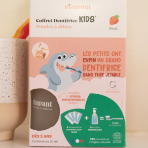 Flacon en verre et recharge dentifrice enfant